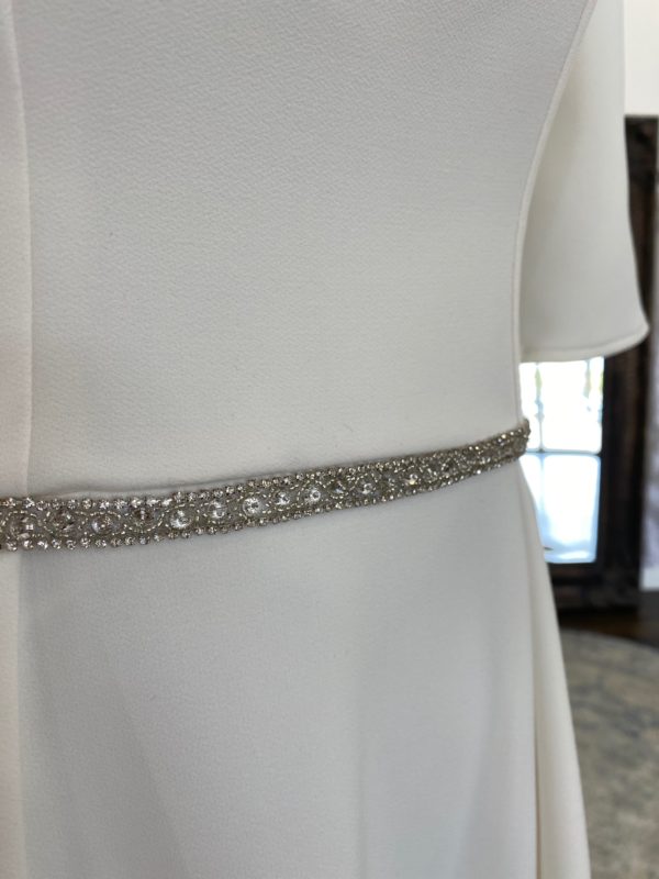 bridal rhinestone belt, bridal accessories, mini belt, wedding dress belt, skinny belt