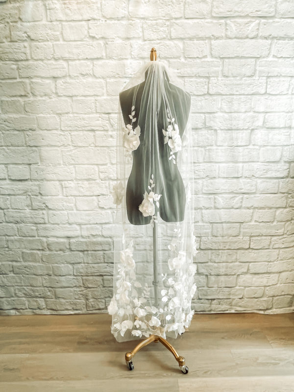 3D Floral Veil - Celine - Rachel Elizabeth Bridal and Prom