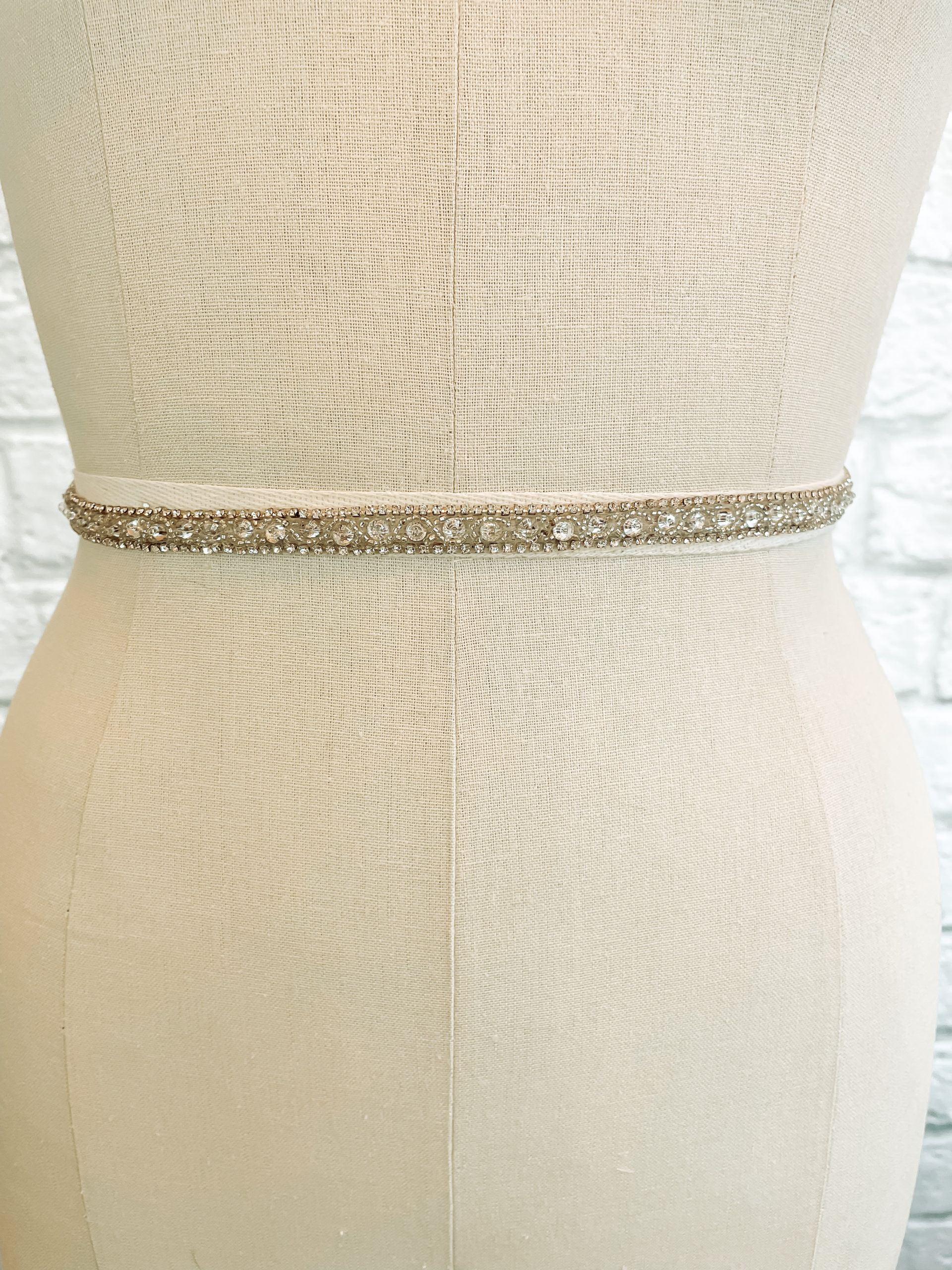 bridal rhinestone belt, bridal accessories, mini belt, wedding dress belt, skinny belt